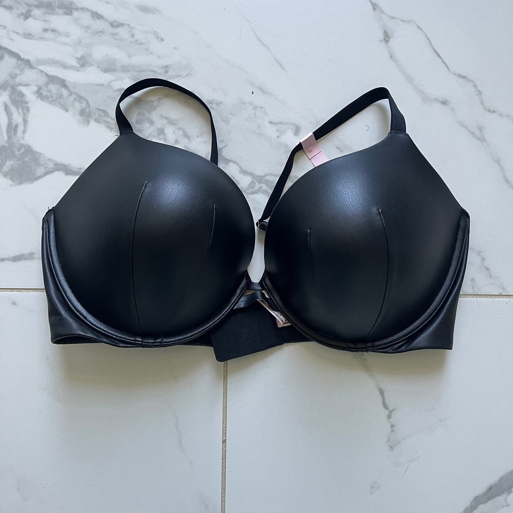 NWOT Victoria Secret patent leather push up bra sz 38DD
